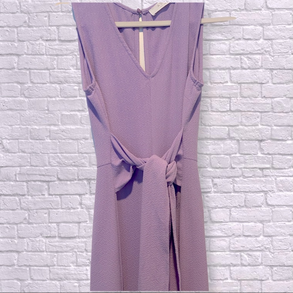 ASTR Tie Waist Cropped Jumpsuit XS